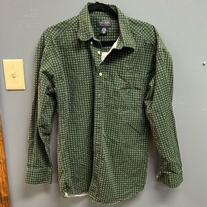 Duckhead Men's Button Front Shirt Green Size Large  Long Sleeve #15756 Vintage